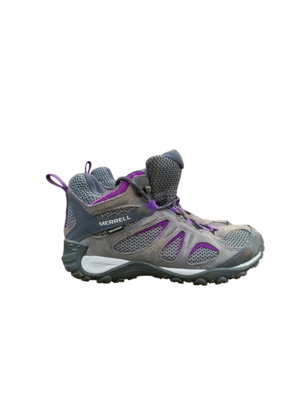 Merrell Mid Top Ankle Waterproof Yokota 2 Gray Hiking Walk Outdoor Boot Women 8